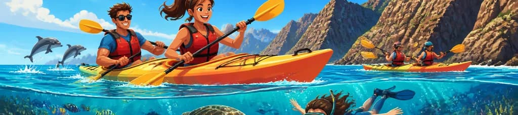 Vive una aventura guiada de kayak y snorkel en Tenerife