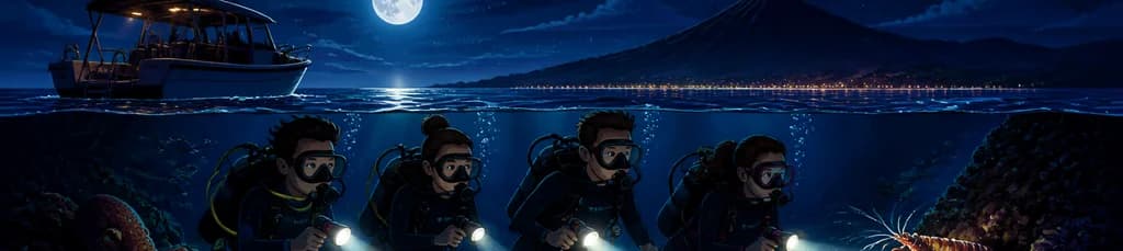 Una inmersión nocturna en Tenerife: descubre la serenidad de la oscuridad submarina