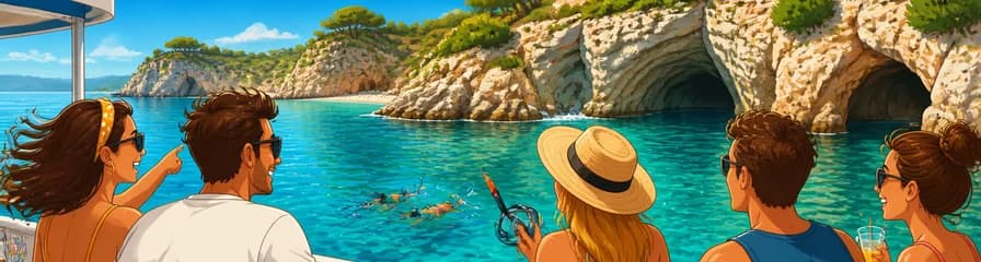 Travesía marítima en Santa Ponsa: Exploración de calas, cuevas y snorkel en la costa suroeste
