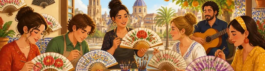 Taller de Pintura de Abanicos Españoles con un Artista Local en Valencia