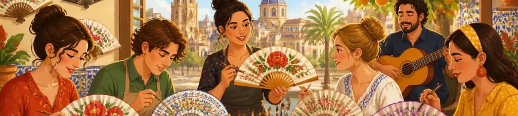 Taller de Pintura de Abanicos Españoles con un Artista Local en Valencia