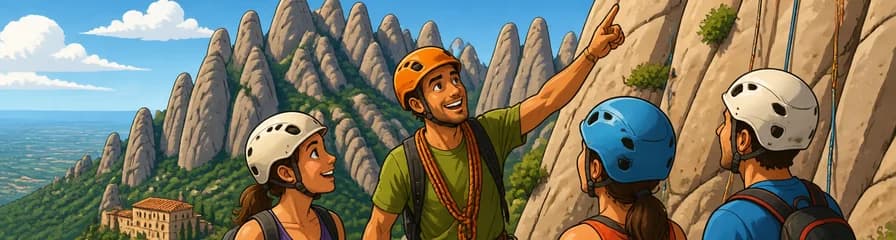 Aventura de escalada en roca guiada en Montserrat, Barcelona: una experiencia de día completo