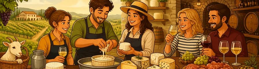 Experiencia de elaboración de queso y cata de vinos en Requena, Valencia