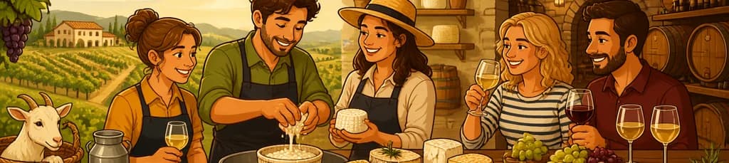 Experiencia de elaboración de queso y cata de vinos en Requena, Valencia