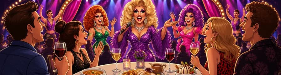 Espectáculo de comedia drag y cena en Music Hall Tavern Tenerife
