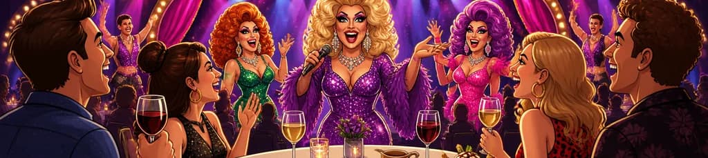 Espectáculo de comedia drag y cena en Music Hall Tavern Tenerife