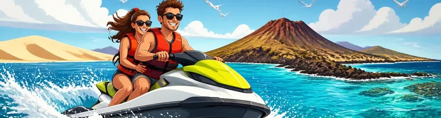 Aventura en moto acuática a la Isla de Lobos con salida desde Corralejo