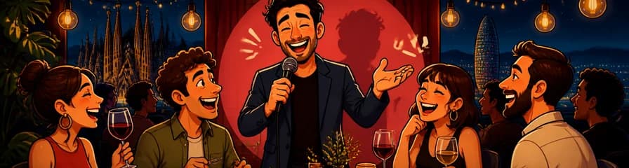 Disfruta de la Cena de la Comedia en Barcelona