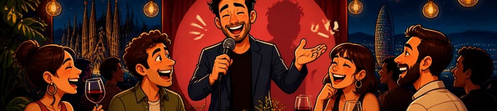 Disfruta de la Cena de la Comedia en Barcelona