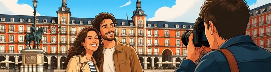 Sesión fotográfica exclusiva en la emblemática Plaza Mayor de Madrid