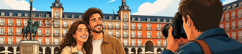 Sesión fotográfica exclusiva en la emblemática Plaza Mayor de Madrid