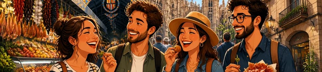Recorrido gastronómico por el Mercado de la Boquería y el Barrio Gótico de Barcelona