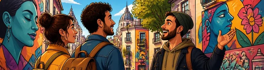 Recorrido para dos: explora el vibrante arte urbano del corazón de Madrid