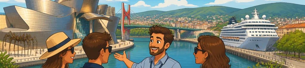 Excursión costera privada de día completo por Bilbao con salida desde el puerto de cruceros