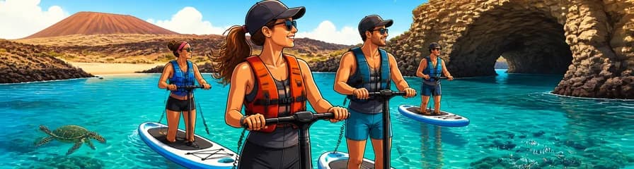 Vive la experiencia de las rutas guiadas de Paddle Surf Eléctrico en Lanzarote
