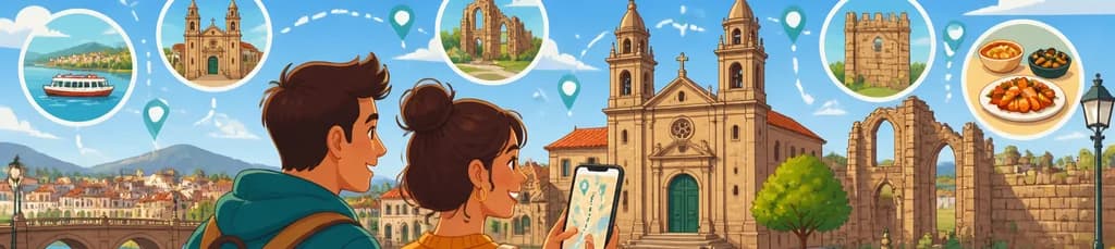 Exploración autoguiada de Pontevedra con tu dispositivo móvil desde Vigo