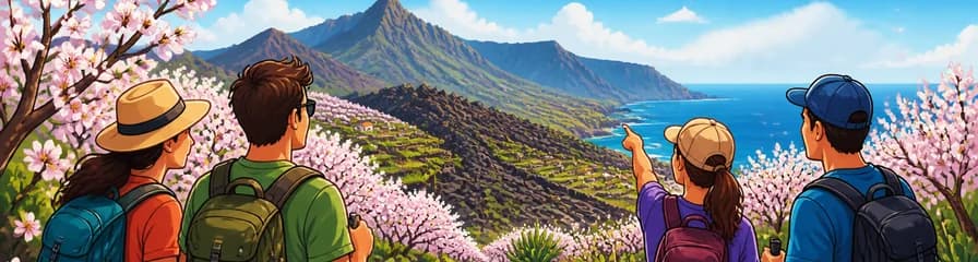Excursión de día completo por el sendero de los almendros en flor en Tenerife