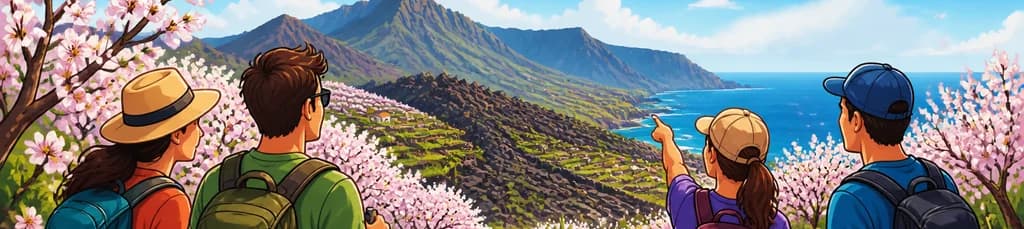 Excursión de día completo por el sendero de los almendros en flor en Tenerife