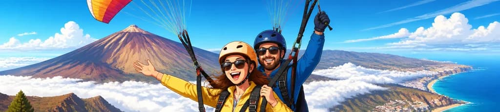 Sobrevuela Tenerife en Vuelos Tándem de Parapente