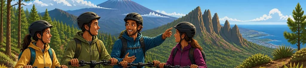 Aventura todoterreno en patinete eléctrico por las montañas de Tenerife