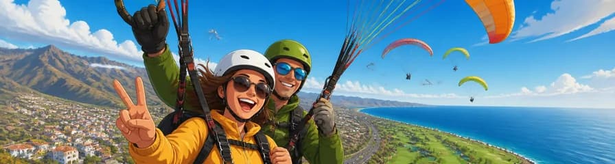 Experimenta la libertad de un vuelo en parapente tándem en el sur de Tenerife, Adeje