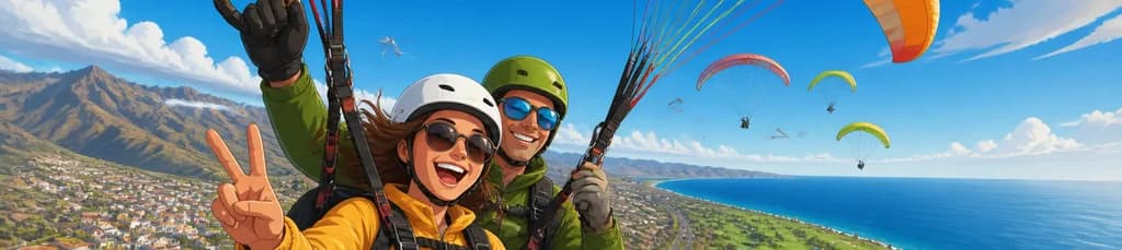 Experimenta la libertad de un vuelo en parapente tándem en el sur de Tenerife, Adeje