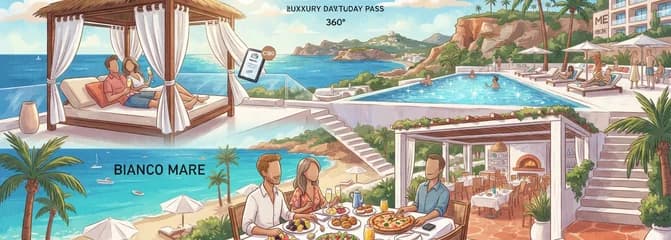 Pase de un día: Desayuno en Bianco Mare y Cama Balinesa en la Azotea