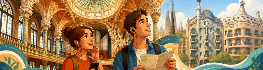 Acceso al Palau de la Música y recorrido autoguiado por Barcelona