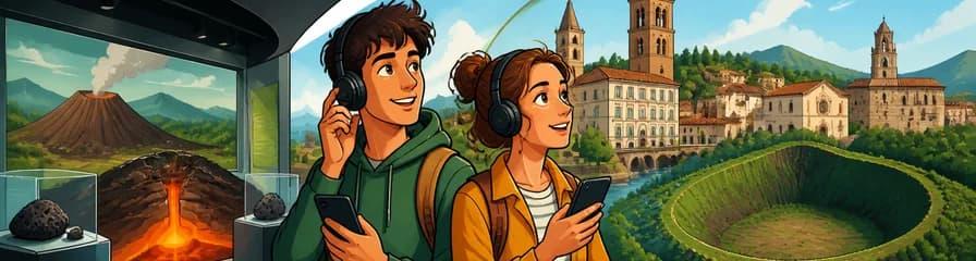 Acceso a Espai Cràter y un tour de audio por Olot