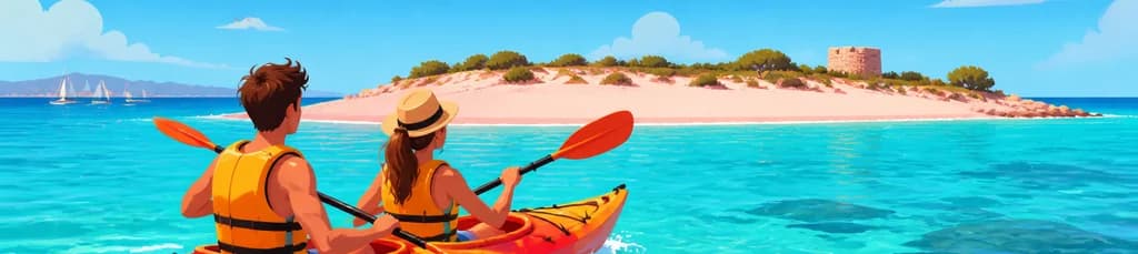 Travesía en kayak sin guía a la Isla de Espalmador partiendo de Illetas