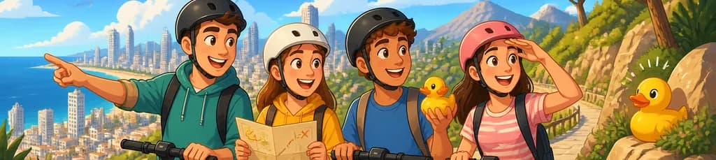 Descubre el pato en Benidorm mientras conduces un patinete eléctrico