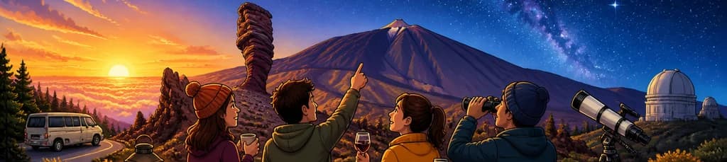 Aventura gastronómica y astronómica en el Parque Nacional del Teide