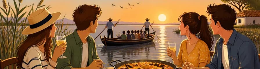 Excursión desde Valencia a la Albufera con paseo en barca y degustación de paella