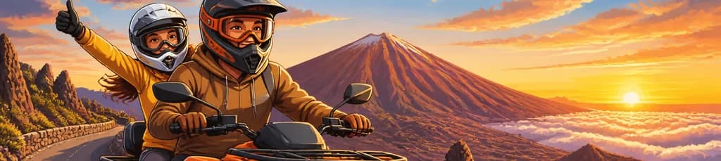 Aventura en quad: tour guiado por el Teide o al anochecer en Tenerife