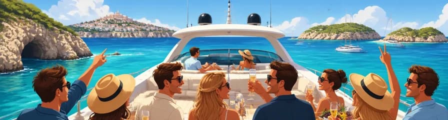 Descubre las Islas Margaritas desde Ibiza en un yate de lujo de 2026 para 12 personas durante un día completo
