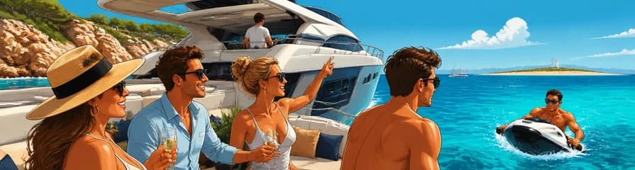 Alquiler de yate de lujo de Ibiza a Formentera para un máximo de 12 personas, con Seabob incluido
