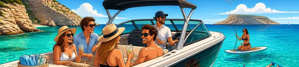 Alquiler de barco privado Invictus en Ibiza y Formentera con capitán