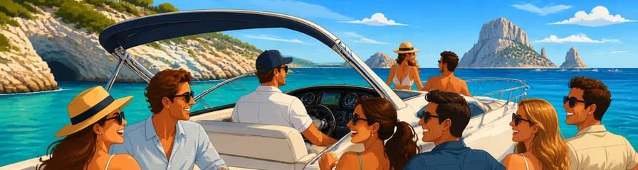 Recorrido Privado en Cranchi Zaffiro 32 para Nueve Personas por Ibiza y Formentera