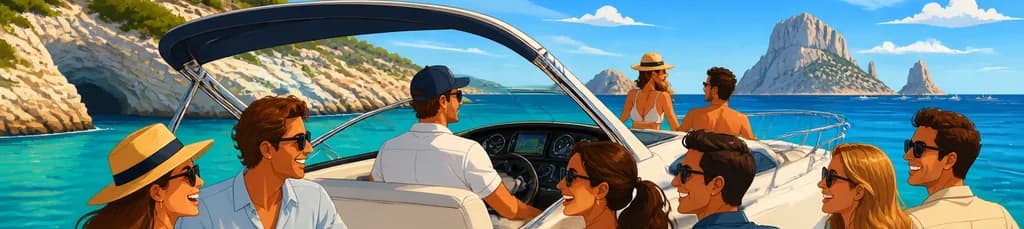 Recorrido Privado en Cranchi Zaffiro 32 para Nueve Personas por Ibiza y Formentera