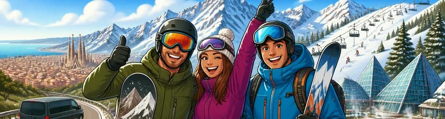 Excursión de un día privada a Andorra o los Pirineos para practicar esquí o snowboard desde Barcelona