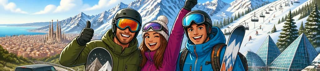 Excursión de un día privada a Andorra o los Pirineos para practicar esquí o snowboard desde Barcelona