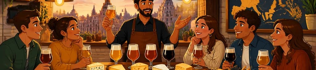 Experiencia de Maridaje: Quesos Europeos y Cervezas Artesanas Españolas en Madrid