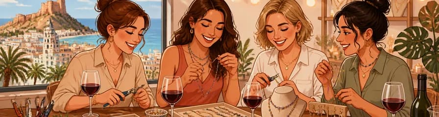 Disfruta de un taller de creación de joyas con vino ilimitado en Alicante