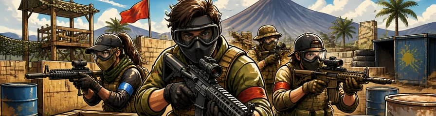 Experiencia de combate multijugador en la arena de batalla de Airsoft de Tenerife