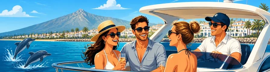 Excursión privada de dos horas en yate por Marbella