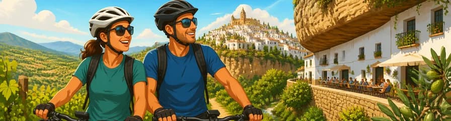 Recorrido autoguiado en bicicleta eléctrica por la ruta circular de Setenil - 41km de dificultad fácil