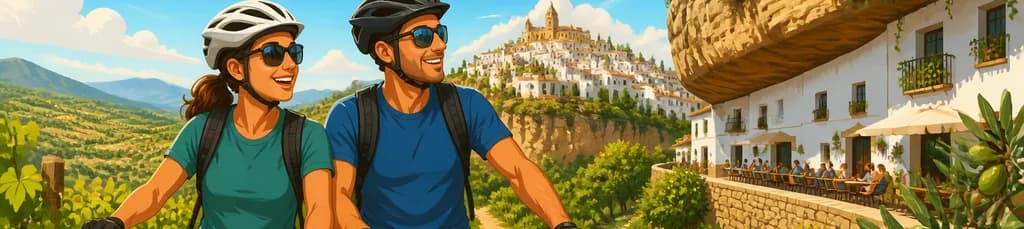 Recorrido autoguiado en bicicleta eléctrica por la ruta circular de Setenil - 41km de dificultad fácil