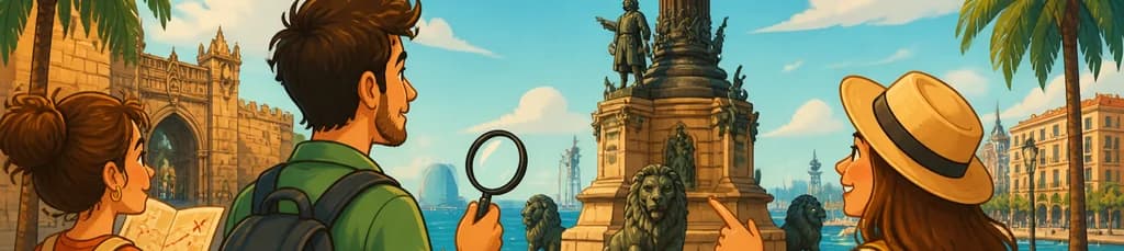 Recorrido a pie por el monumento barcelonés de Cristóbal Colón