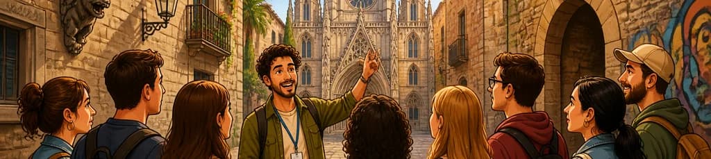 Recorrido compartido a pie de dos horas por el fascinante Barrio Gótico de Barcelona
