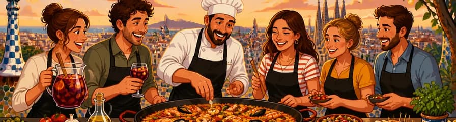 Taller de Paella y Sangría de Tres Horas en Barcelona